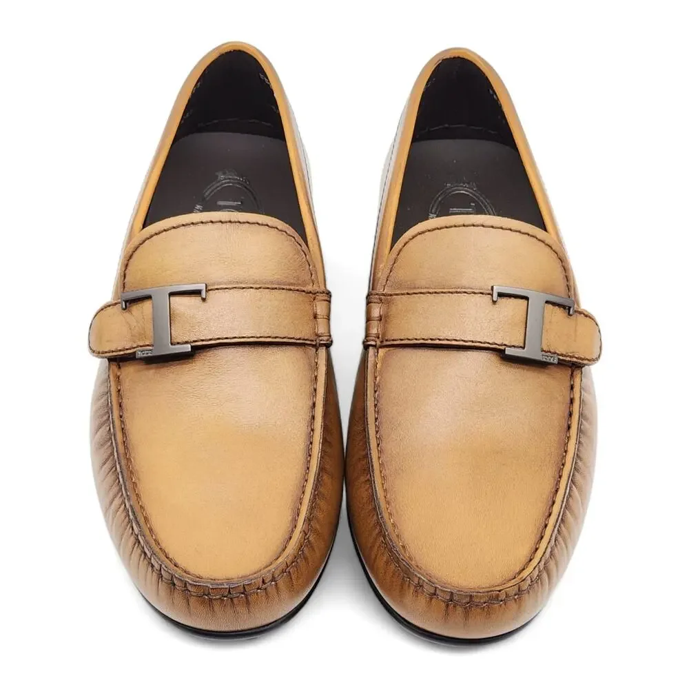 Tod's T Timeless City Gommino Leather Driving Shoes in Brown 7.5 $750